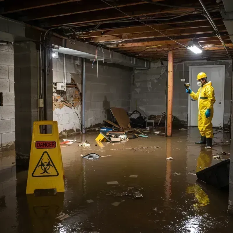 Flooded Basement Electrical Hazard in La Plata, MO Property